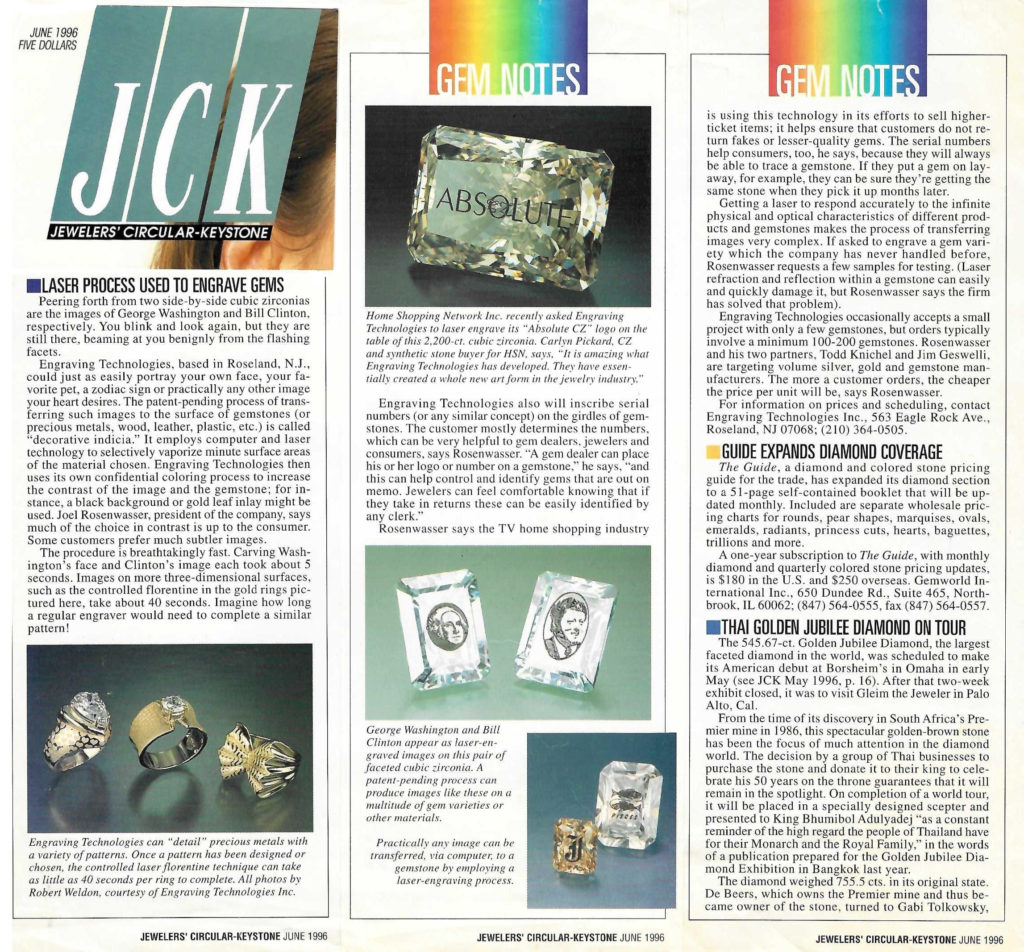 Jewelers Circular Keystone, June, 1996​